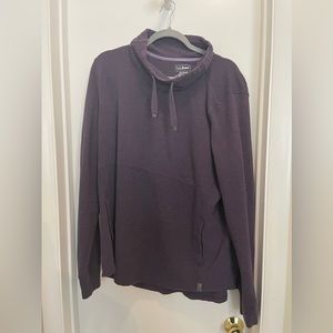 2X - Women's L.L.Bean Cozy Mixed-Knit Pullover - Purple